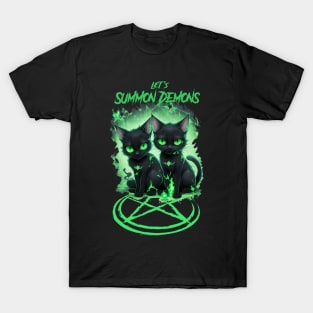 Let's Summon Demons - Evil Black Cats Edition T-Shirt